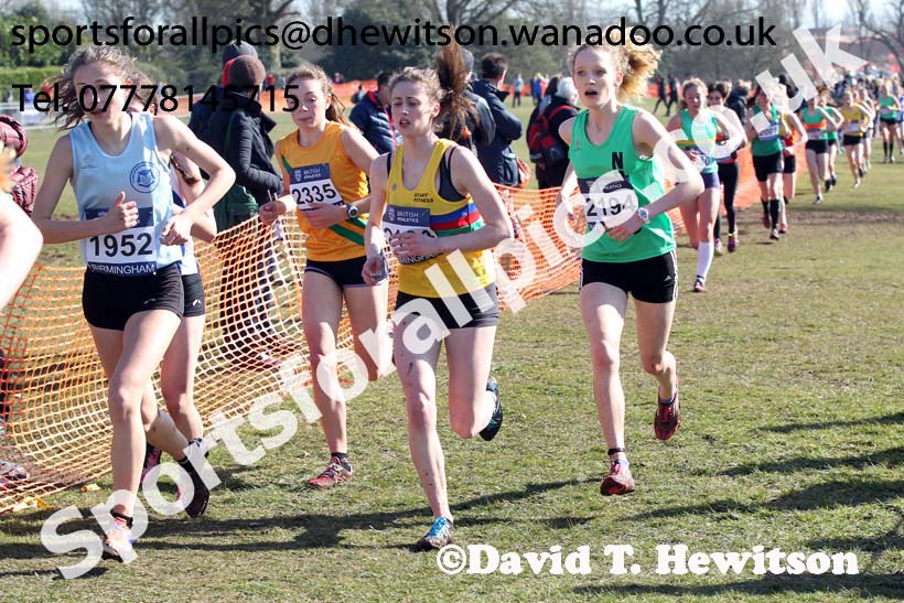 Womens under-17s Inter Counties Cross Country,  Cofton Park, Birmingham. Photo: David T. Hewitson/Sports for All Pics